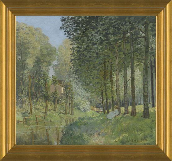 Art Prints of Rest Along the Stream Edge of the Wood by Alfred Sisley