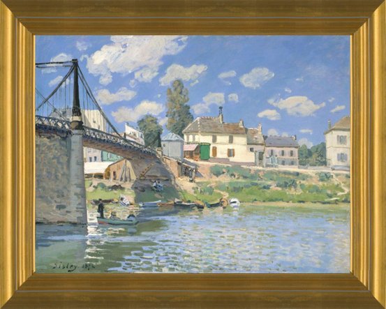 Art Prints of The Bridge at Villeneuve la Garenne by Alfred Sisley