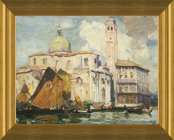 Painting Style Art Canvas-colorful Building Venice Painting Canvas