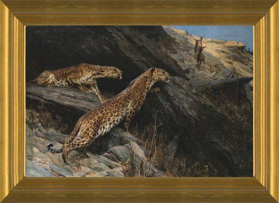 Cheetha Artwork, Indian Miniature Cheetah Painting
