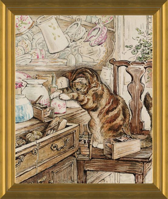 Art Prints of Simpkin Housekeeping by Beatrix Potter