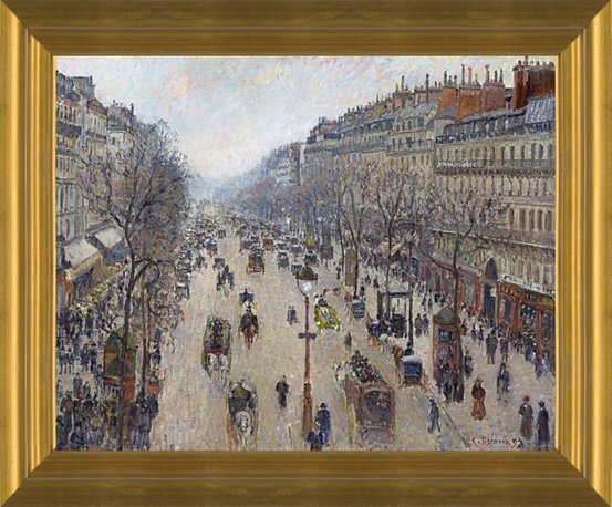 Art Prints of Boulevard Montmartre, Cloudy Morning Weather by