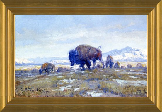 Art Prints of Buffalo Herd by Charles Marion Russell