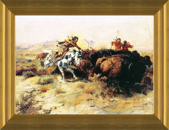Art Prints of Buffalo Hunt, 1898 by Charles Marion Russell