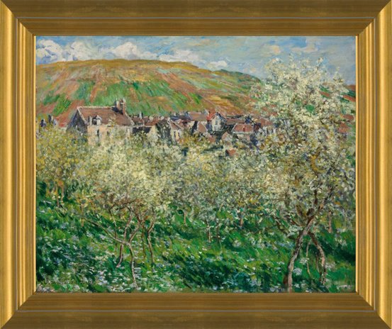 Details about  / Claude Monet Flowering Plum Trees Art Print Framed 12x16