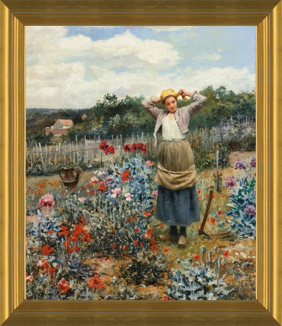 Art Prints of Tending the Garden by Daniel Ridgway Knight