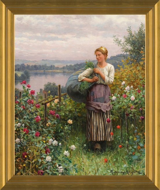 Art Prints of The Rose Garden by Daniel Ridgway Knight