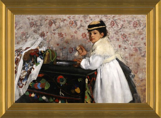 Art Prints of Portrait Mlle Hortense Valpincon by Edgar Degas