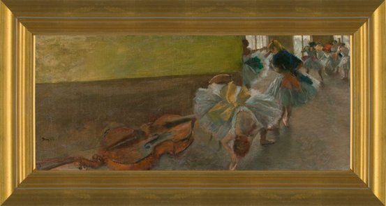 Dancers in the Rehearsal Room with a Double Bass by Edgar Degas | Fine Art  Print