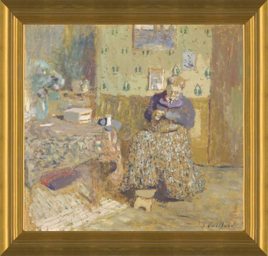 Art Prints of Madame Vuillard Sewing by Edouard Vuillard