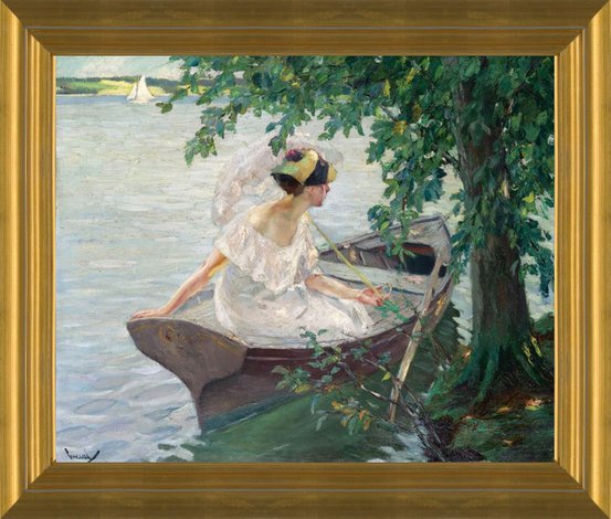 エドワード・カキュエル、An afternoon boating、希少画集より Art Prints of An Outing by Boat by Edward Cucuel