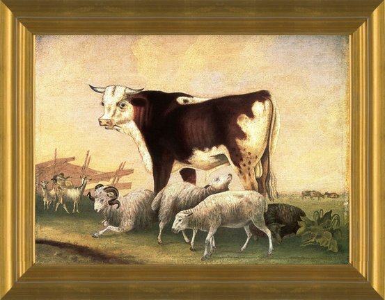 Art Prints of James Cornell's Prize Bull, 1846 by Edward Hicks