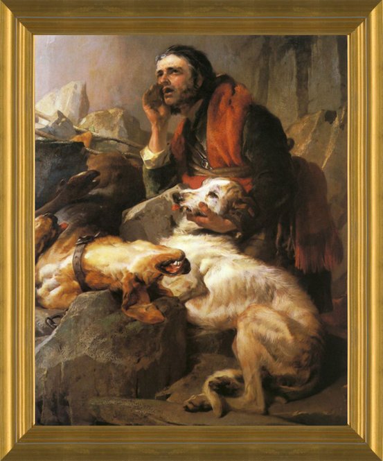 Art Prints of The Life's in the Old Dog Yet by Edwin Henry Landseer