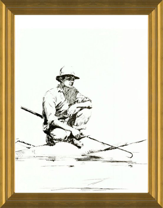 Art Prints of Man with a Gaff by Frank Weston Benson