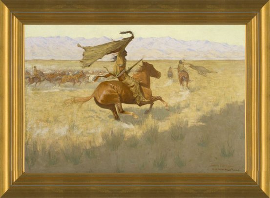 Buying Vintage Frederic Remington Western Cowboy on Horses Set of 2 Framed Wall Art