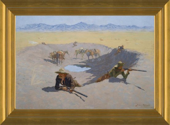 Frederic Remington hotsell Fight for the Waterhole 1901 Vintage Lithograph