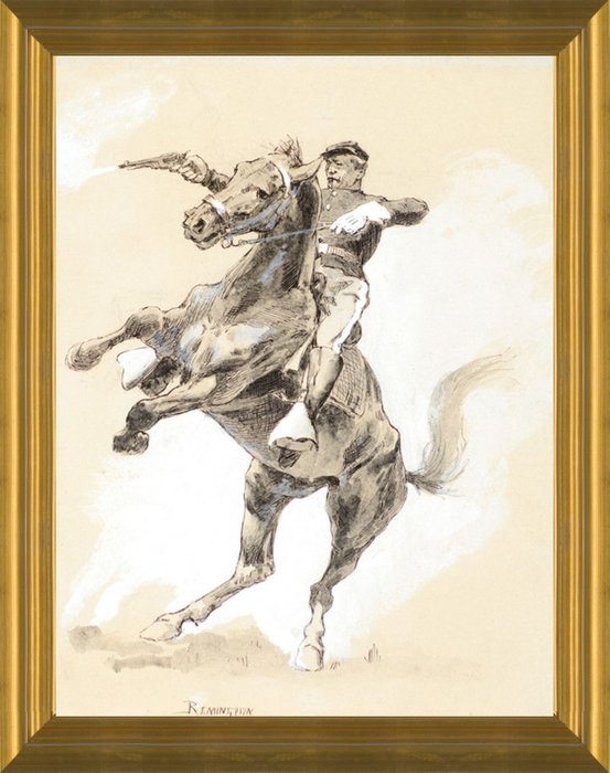 Aiding a Comrade c.1890 Frederic Remington Western art Canvas 