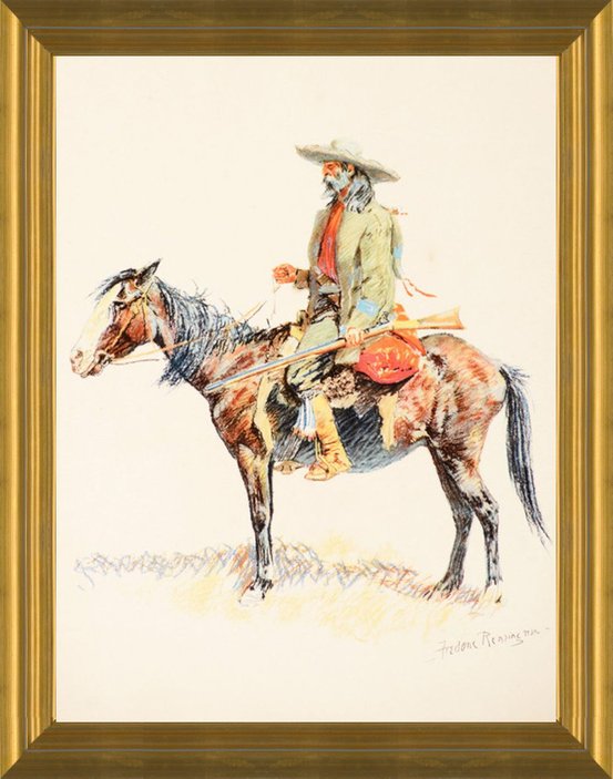 Art Prints of Solid Dreamy Old Trapper by Frederic Remington