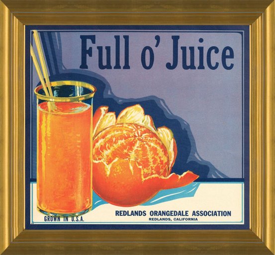 Art Prints of 070 Full O' Juice, Fruit Crate Labels
