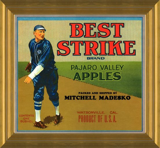 Art Prints Of 065 Best Strike Pajaro Valley Apples Fruit Crate Labels