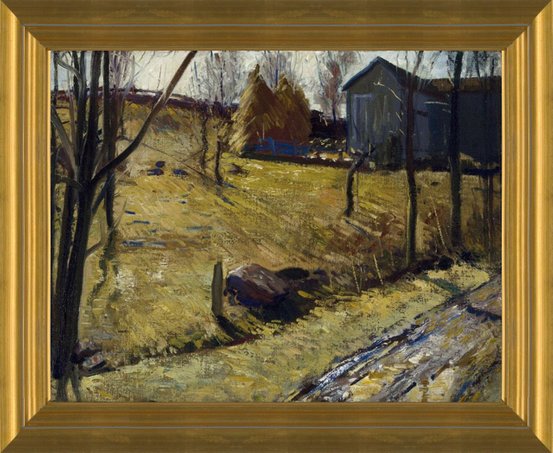 Art Prints of |Art Prints of Haystacks and Barn by George Bellows