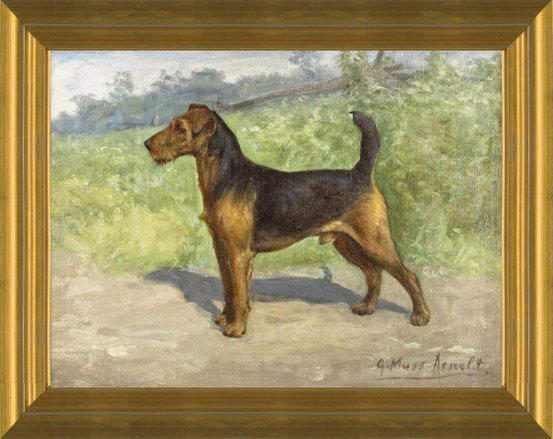 Art Prints of A Welsh Terrier in a Landscape by Gustav Muss-Arnolt