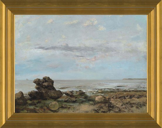 La Plage A Trouville By Gustave Courbet Fine Art Print