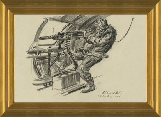 Art Prints of B 17 Waist Gunner 1942 by Howard Brodie