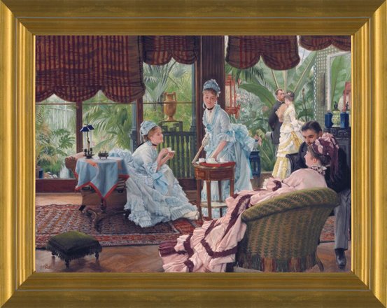 In the Conservatory by James Jacques Joseph Tissot Fine Art Print