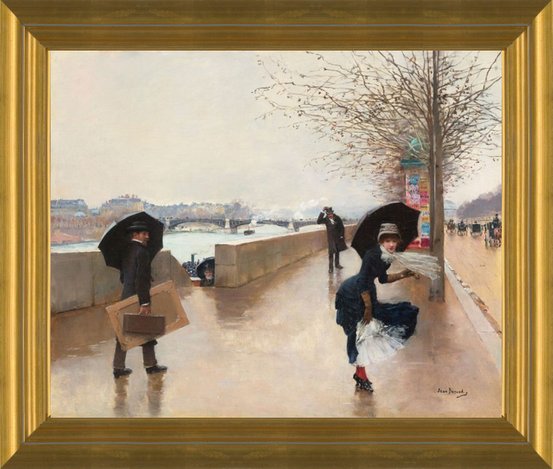 Art Prints of The Wind by Jean Beraud