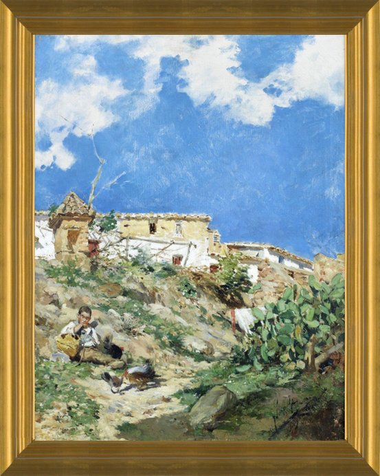 Joaquin Sorolla 油彩画 Joaquin Sorolla 油彩画 A Sketch - Garden by Joaquin Sorolla