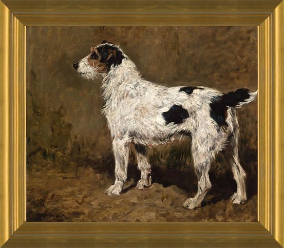 Dog ANTIQUE ART PRINT JOHN EMMS VINTAGE Foxhounds and a Terrier POSTER 