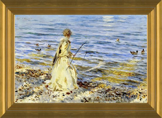 Art Prints of Girl Fishing at San Vigilio by John Singer Sargent