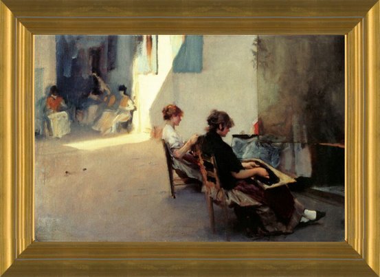 ジョン・シンガー・サージェント、ビーズを編む人、ヴェネツィア John