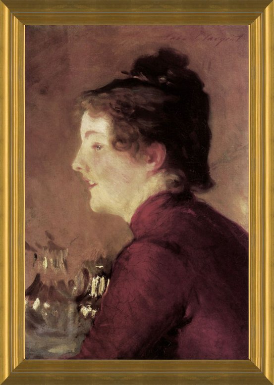 john singer sargent red dress John Singer Sargent Violet in a Red Dress Custom Framed Print