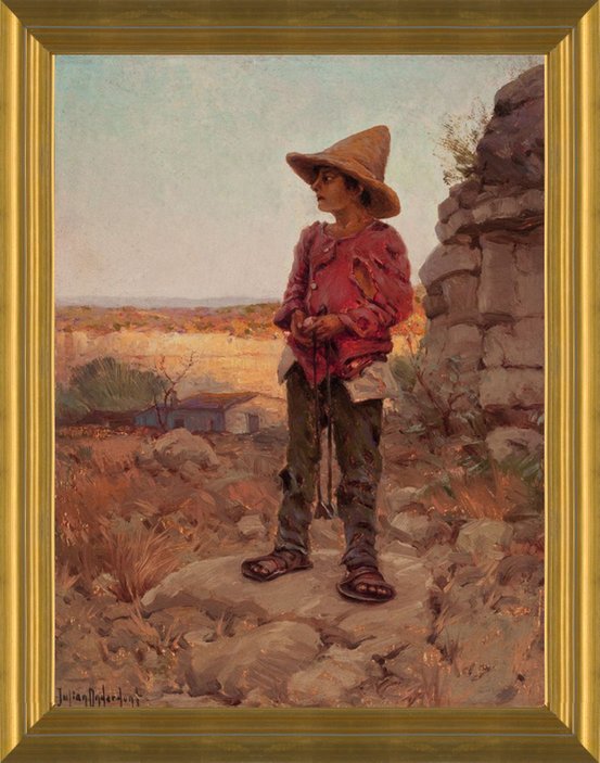 Art Prints of Goat Herder at the San Antonio Quarry by Julian Onderdonk