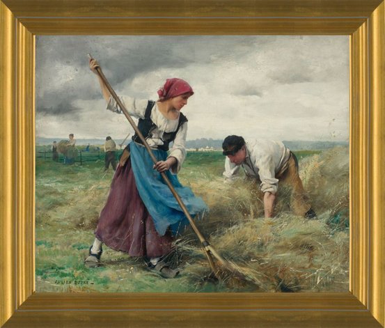 Reskyd kollektion serviet Art Prints of The Harvesting of the Hay by Julien Dupre