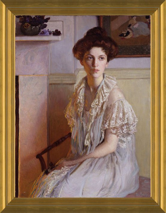 Art Prints of Lady with a Bowl of Violets by Lilla Cabot Perry