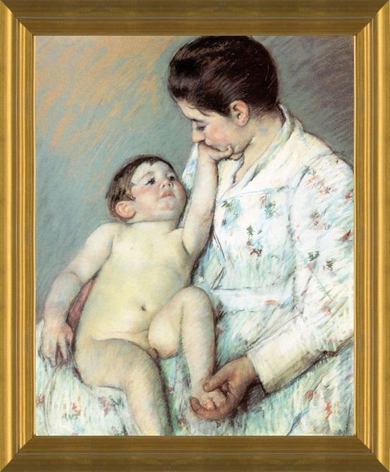 Art Prints Of Baby S First Caress By Mary Cassatt