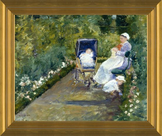 Mary Cassatt,Children in a Garden, The Nurse,large wall art,framed wall on sale art,canvas wall art,large canvas,M4604