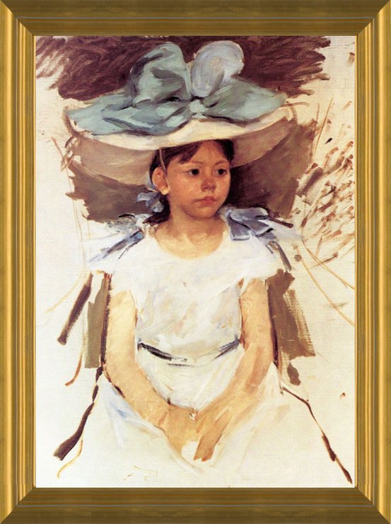 Art Prints Of Ellen Mary Cassatt In A Big Blue Hat By Mary Cassatt