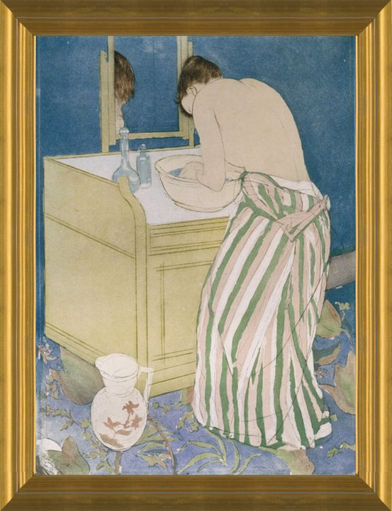 Art of Woman Bathing by Mary Cassatt