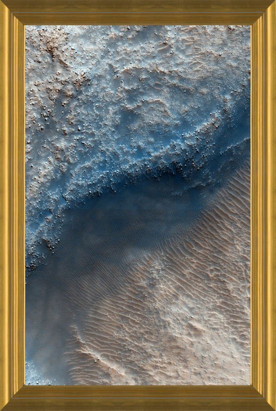 Art Prints of Fill or Mantling Material in a Crater by NASA