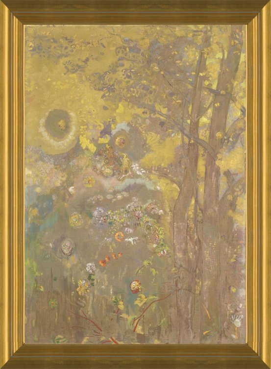 ARTCANVAS Trees on sale a Yellow Background by Odilon Redon Canvas Art Print