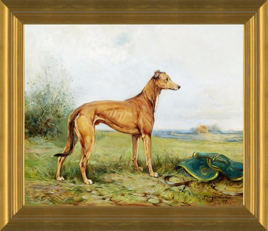 Philip Eustace Stretton,Terrier - Fishing,large wall art,framed wall hotsell art,canvas wall art,large canvas,M4834