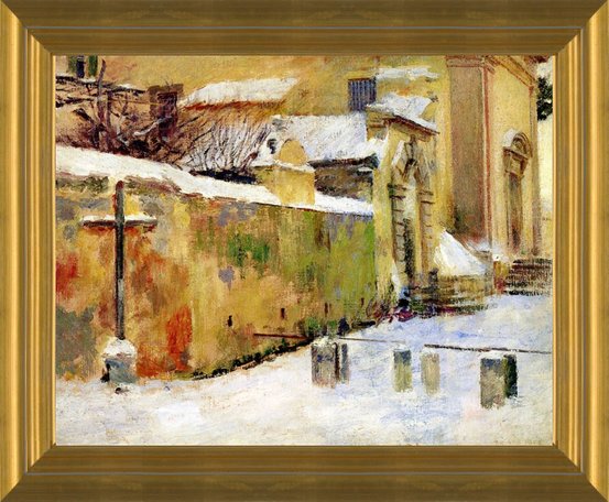 Vintage outlet Church Landscape Fine Art Print, Framed Wall Art