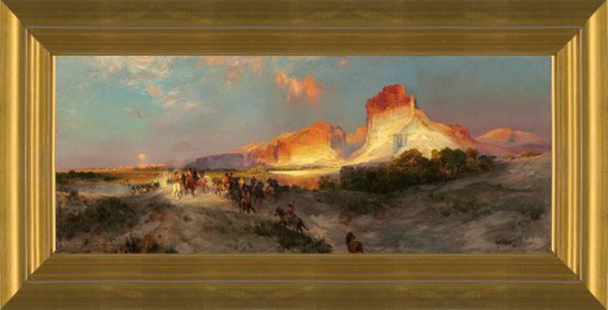 Thomas Moran Green River Wyoming selling Framed Lithograph Print Wall Art