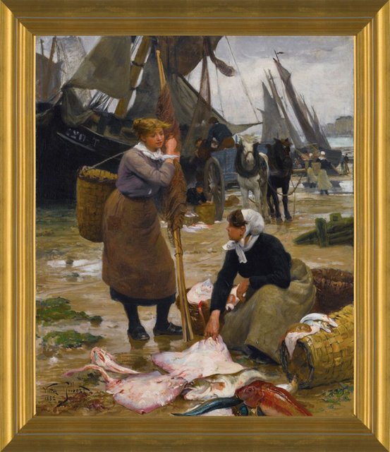 Art Prints Of The Arrival Fishing Boats By Victor Gabriel Gilbert
