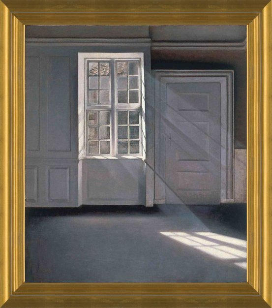 Art Prints of Dust Dancing in the Sunbeams by Vilhelm Hammershoi