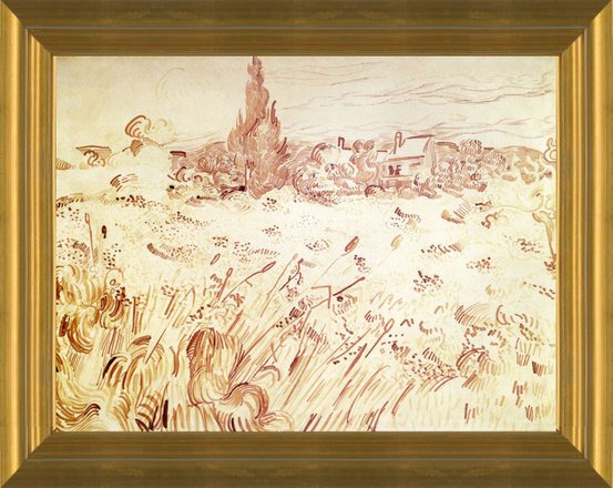 Art Prints Of Wheatfield With Cypress 18 By Van Gogh